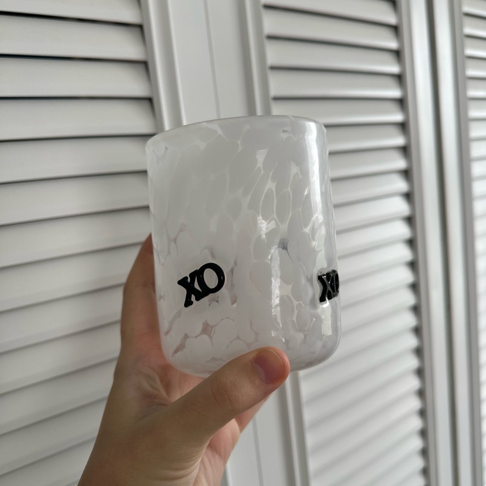 Anthropologie XO Valentines Icon Juice Glass
